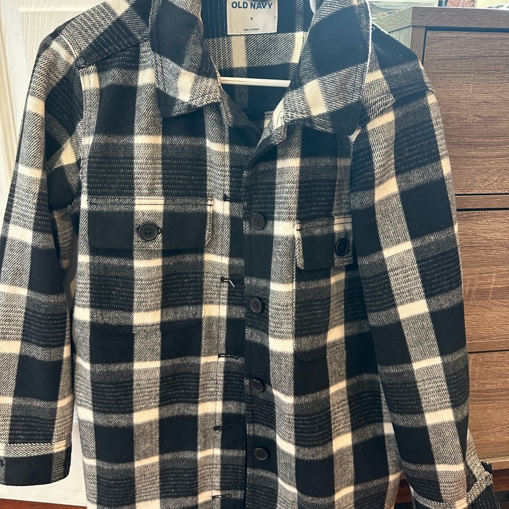 Old Navy Monochrome Checkered Coat